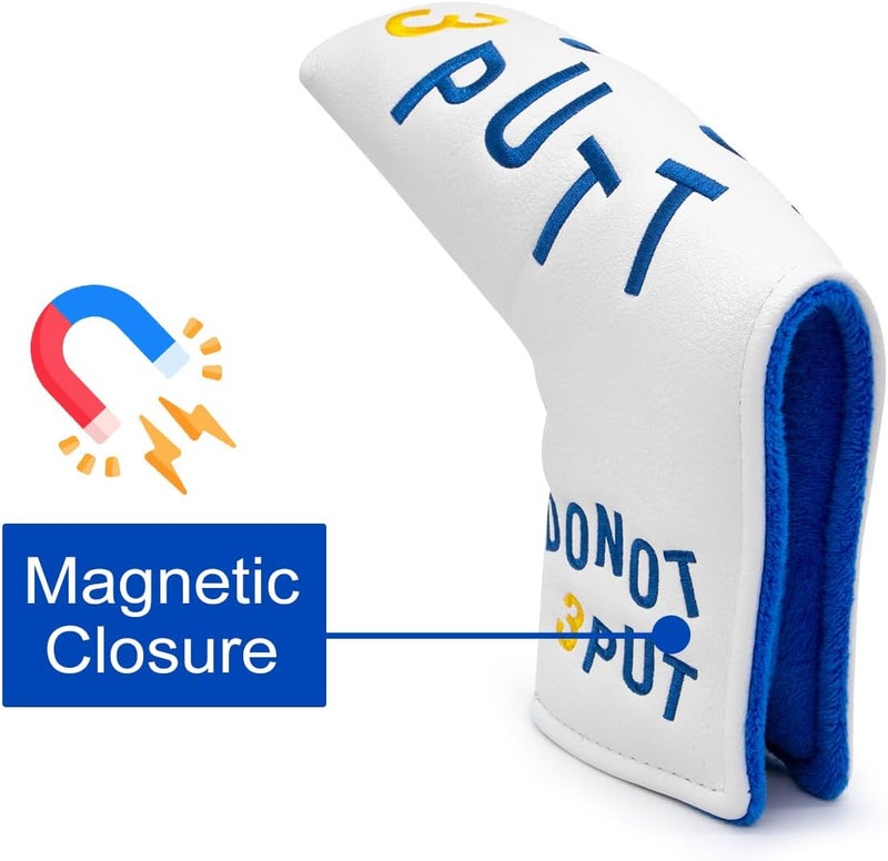 Acebirdie Golf Mallet Putter Cover, Golf Club Cover with Strong Magnetic Closure, PU Leather Waterproof Golf Putter Cover Golf Accessories - Image 3